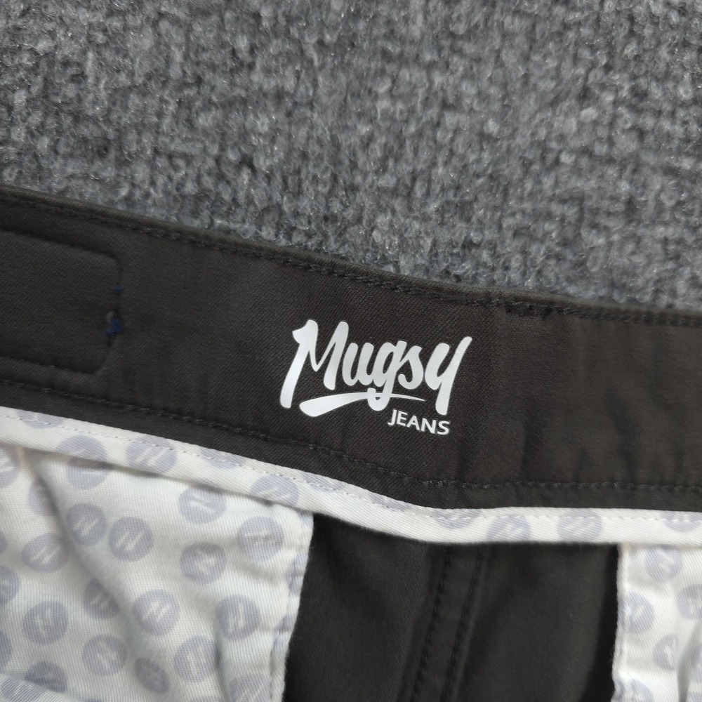 Mugsy Pants Mens 33x30 Brown Brooks Slim Stretch Chino Casual Everyday K6PNBG - Picture 2 of 12